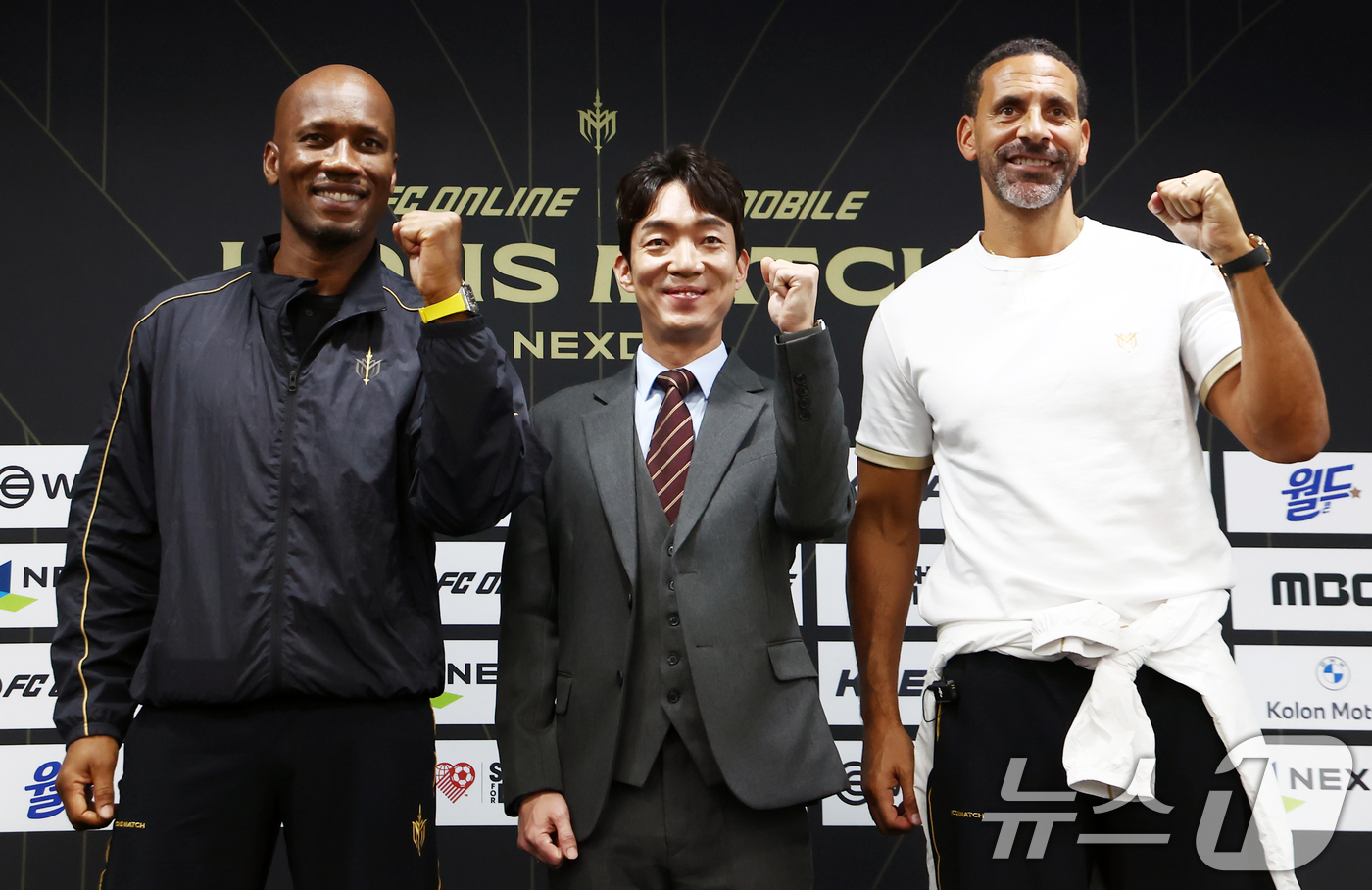 (서울=뉴스1) 김민지 기자 = 13일 오후 서울 마포구 서울월드컵경기장에서 열린 '2025 아이콘매치: 창의 귀환, 반격의 시작' 미디어데이에서 FC 스피어 주장 디디에 드로그바 …