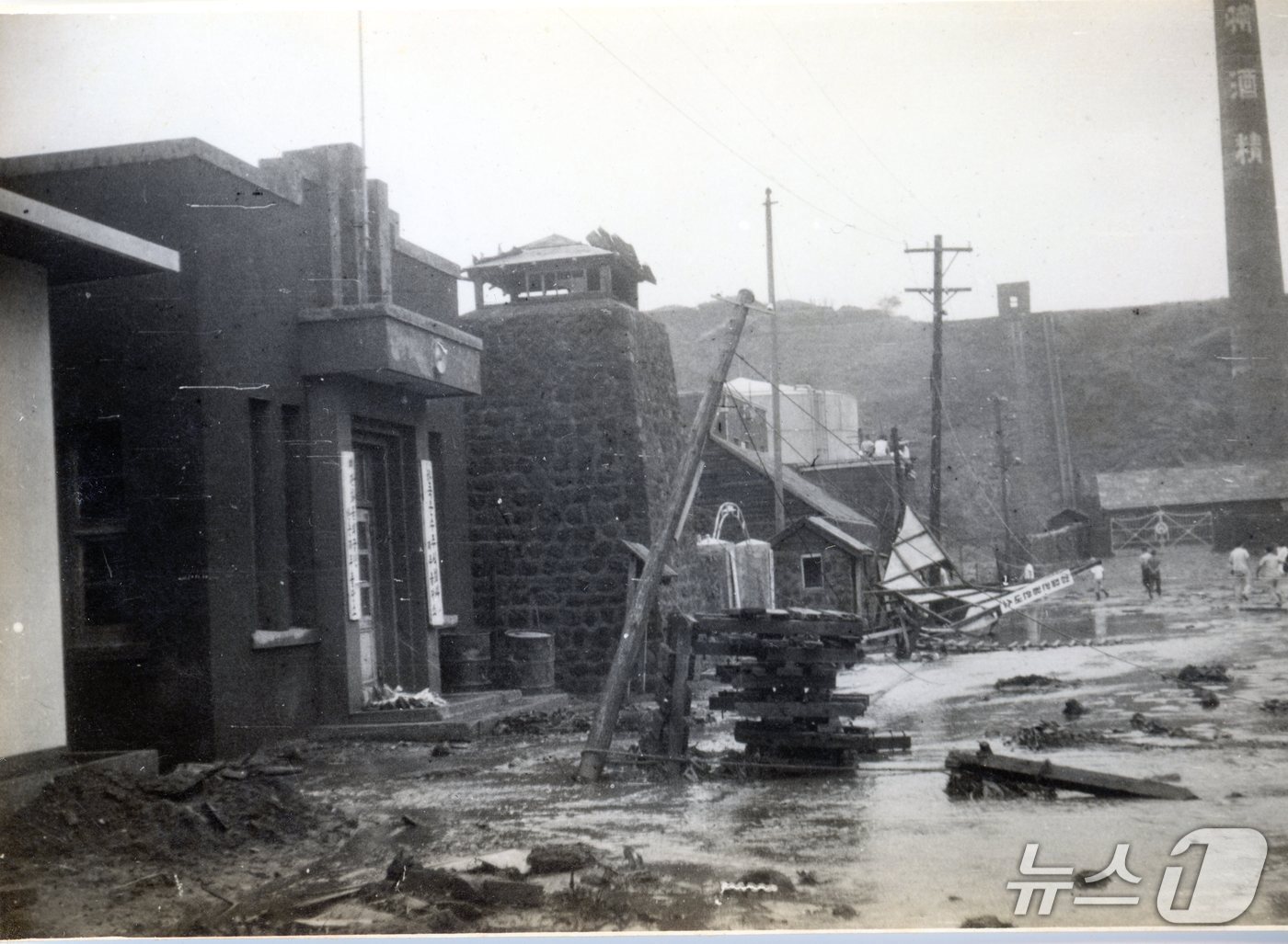 본문 이미지 -   故 홍성흠 선생이 촬영한 사라 태풍 당시 모습&#40;제주학연구센터 제공. 재판매 및 DB금지&#41;/뉴스1