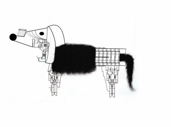 본문 이미지 - 이해민선, APT 라는 이름의 짐승, 2008, 아파트 설계도면에 컴퓨터 드로잉, 프린트 종이에 물감 드로잉, 89&times;118cm, 서울시립미술관 소장 (서울시립미술관 제공)