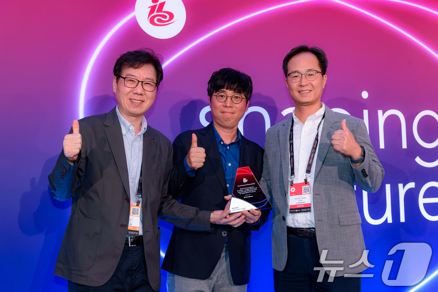 (서울=뉴스1) = SK텔레콤은 SK브로드밴드와 함께 세계 최대 규모의 방송·미디어 전시회인 IBC 2025에서 수여하는 이노베이션 어워드에서 수상의 영예를 안았다고 16일 밝혔다 …