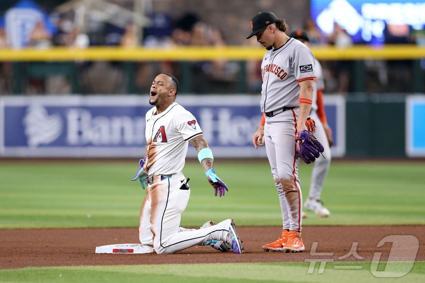 본문 이미지 - 샌프란시스코 자이언츠는 17일&#40;한국시간&#41; 열린 2025 메이저리그 애리조나 다이아몬드백스와 원정 경기에서 5-6으로 졌다. ⓒ AFP=뉴스1