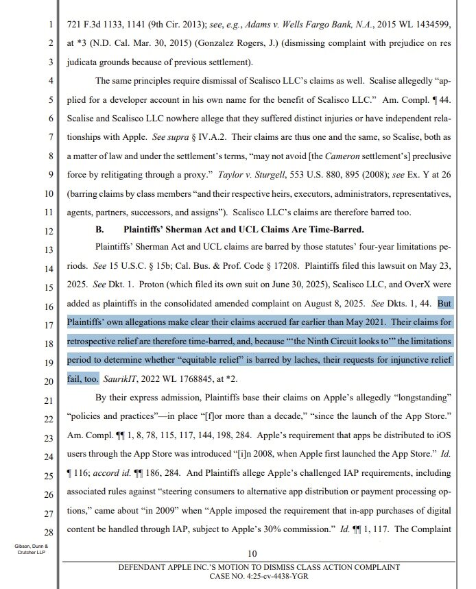 본문 이미지 - 애플이 법원에 제출한 요청서를 통해 원고들이 소송 제기를 오랫동안 미룬 것은 &#39;권리 위에 잠자는 태만&#39;이라고 주장하고 있다./뉴스1