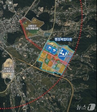 본문 이미지 - 행정복합타운 배치도.(강원도 제공. 재판매 및 DB금지)/뉴스1