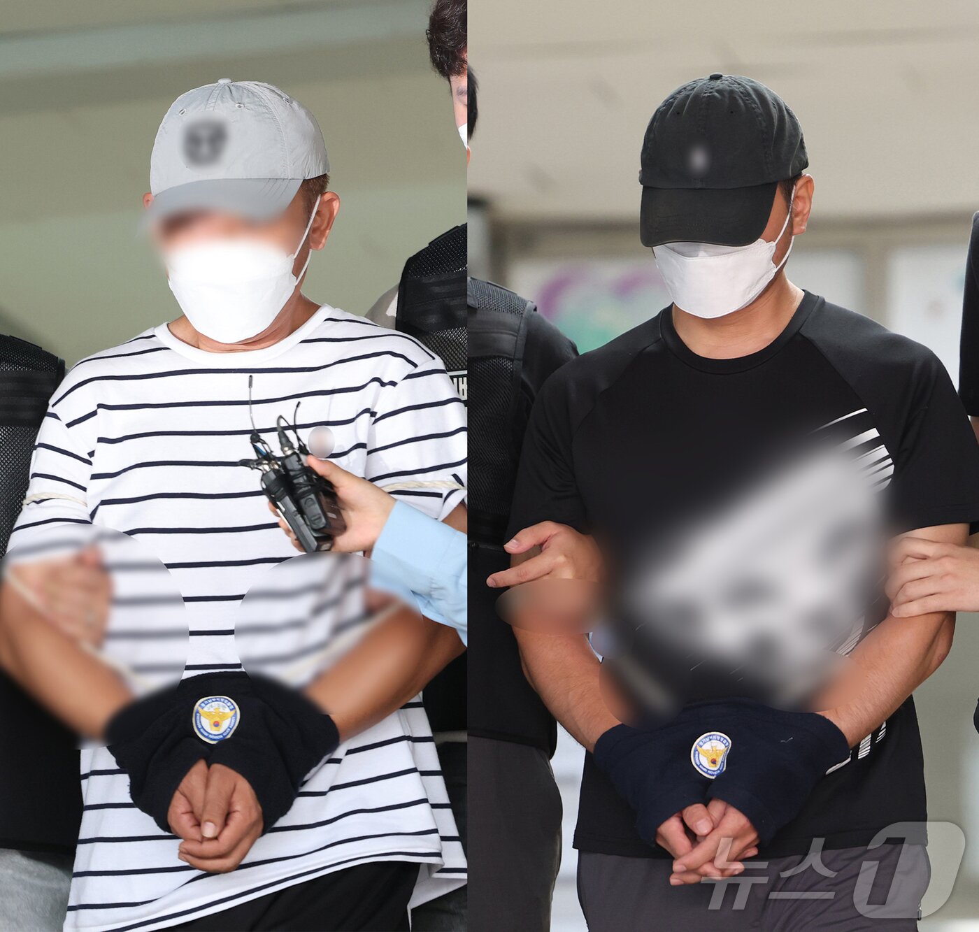 본문 이미지 - 18일 오전 경기 수원시 영통구 수원영통경찰서에서 &#39;KT 소액결제 사건&#39; 피의자인 중국 교포 A 씨가 구속 전 피의자 심문&#40;영장실질심사&#41;를 받기 위해 나오고 있다. 정보통신망법 위반 및 컴퓨터 등 사용 사기 혐의를 받는 중국 교포 A 씨&#40;48&#41;와 B 씨&#40;44&#41;는 이날 오전 수원지법 안산지원에서 구속 전 피의자 심문&#40;영장실질심사&#41;을 받는다. 2025.9.18/뉴스1 ⓒ News1 김영운 기자