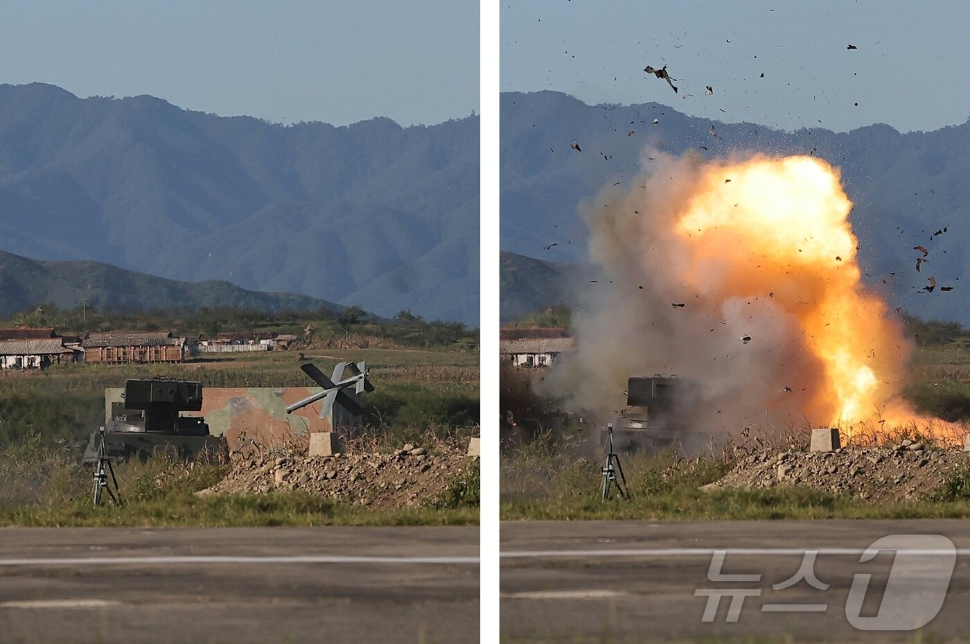 본문 이미지 - &#40;평양 노동신문=뉴스1&#41; = 북한 노동당 기관지 노동신문은 19일 김 총비서가 전날 무인항공기술연합체 산하 연구소와 기업소를 방문해 무인 무장 장비의 성능시험을 지도했다고 보도했다. [국내에서만 사용가능. 재배포 금지. DB 금지. For Use Only in the Republic of Korea. Redistribution Prohibited] rodongphoto@news1.kr