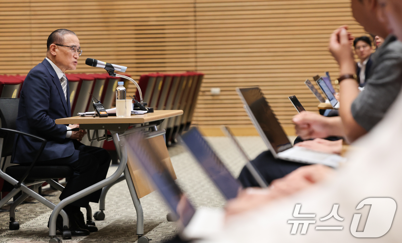 (서울=뉴스1) 허경 기자 = 위성락 국가안보실장이 19일 서울 용산 대통령실 청사에서 열린 대통령 UN총회 순방일정 관련 기자간담회에서 발언하고 있다. 2025.9.19/뉴스1