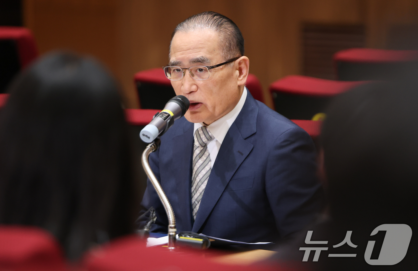 (서울=뉴스1) 허경 기자 = 위성락 국가안보실장이 19일 서울 용산 대통령실 청사에서 열린 대통령 UN총회 순방일정 관련 기자간담회에서 발언하고 있다. 2025.9.19/뉴스1