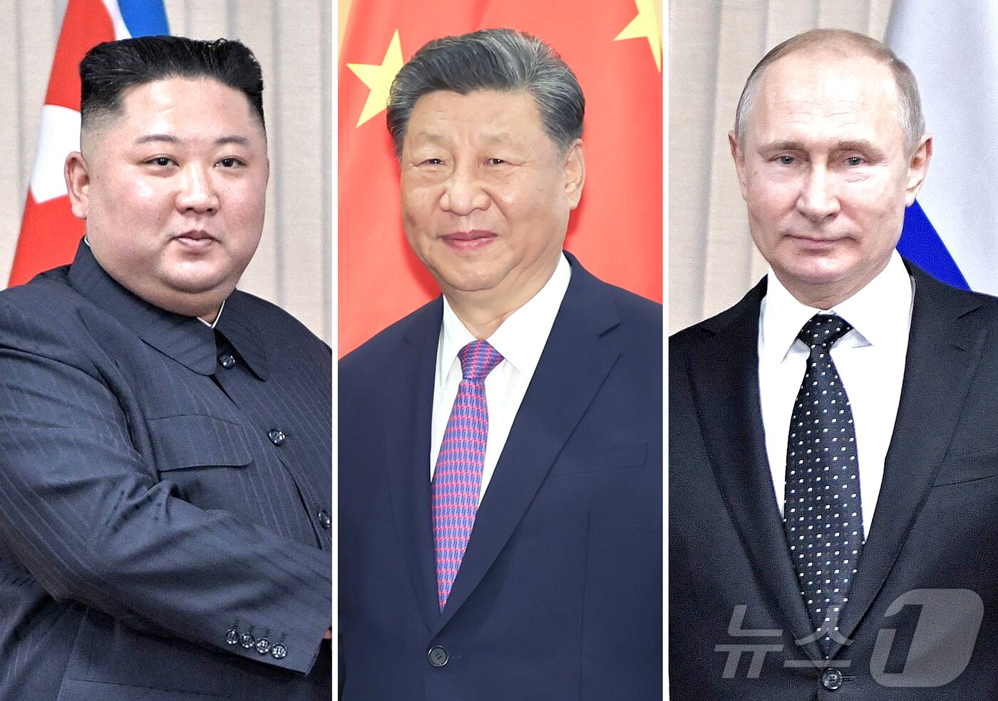 본문 이미지 -  김정은 북한 노동당 총비서, 시진핑 중국 국가주석, 블라디미르 푸틴 러시아 대통령./뉴스1 DB