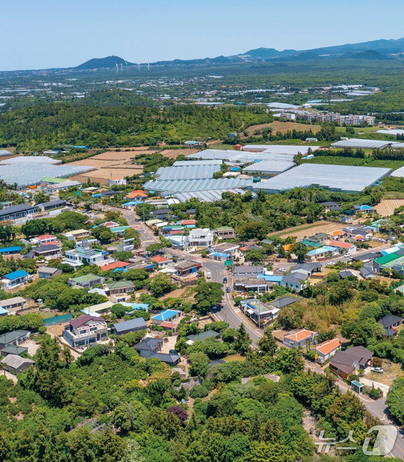 본문 이미지 - 제주시 한경면 산양리 전경.&#40;산양리마을 홈페이지 갈무리&#41;