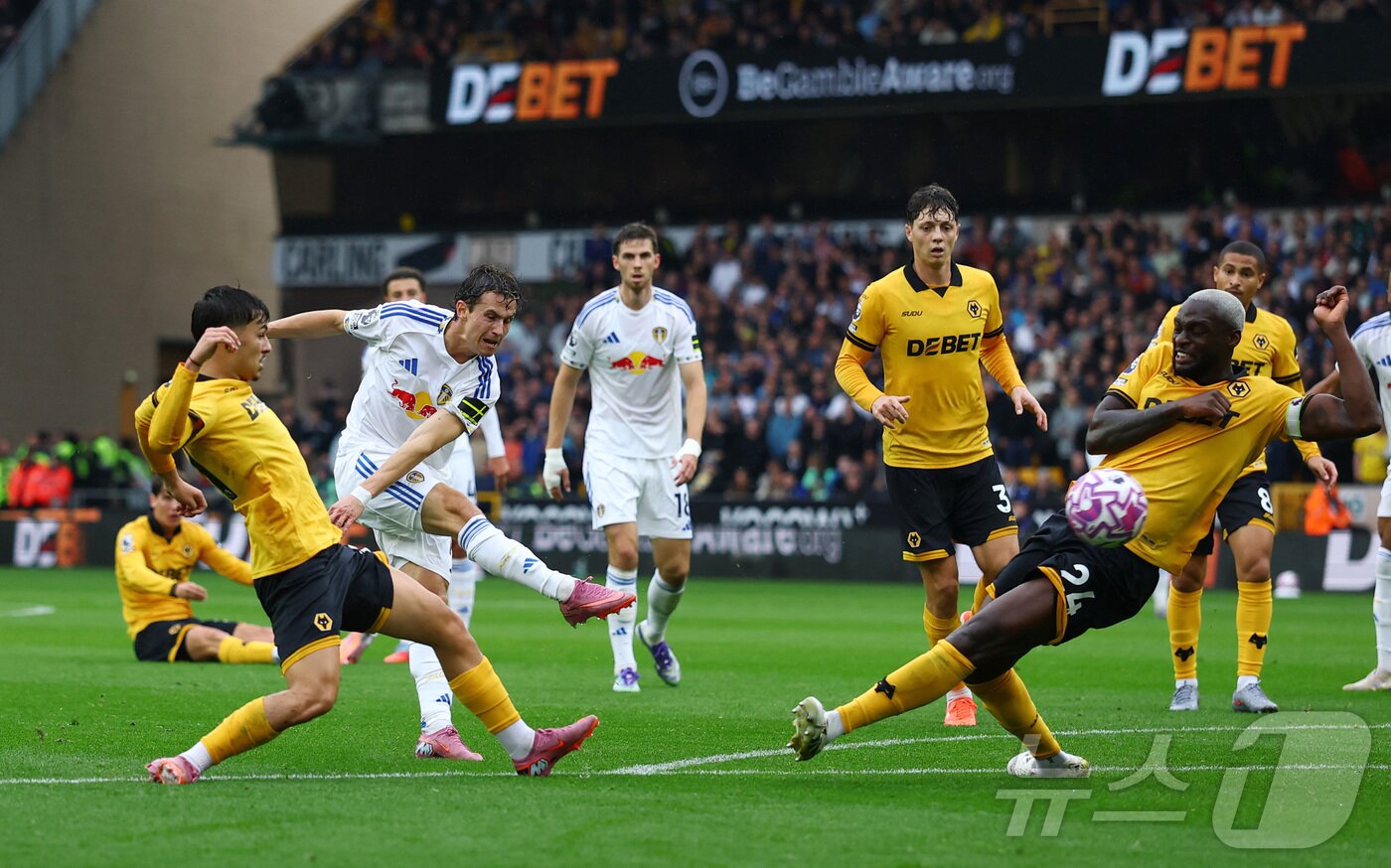 본문 이미지 - 울버햄튼은 20일(한국시간) 열린 2025-26 EPL 5라운드 리즈 유나이티드전에서 1-3으로 역전패했다. ⓒ 로이터=뉴스1