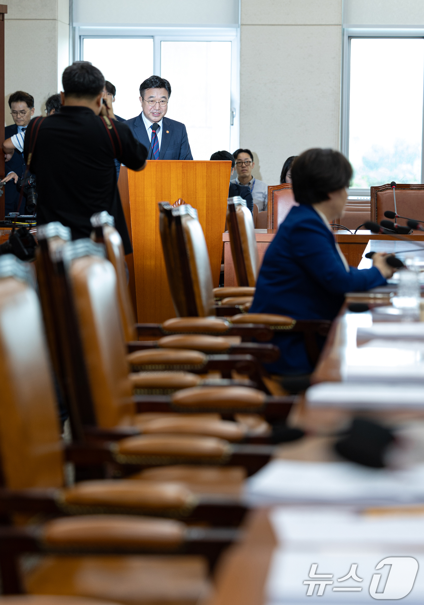 (서울=뉴스1) 이승배 기자 = 윤호중 행정안전부 장관이 22일 서울 여의도 국회에서 열린 제429회국회(정기회) 행정안전위원회 제5차 전체회의에서 정부조직법 일부개정안 통과 후 …