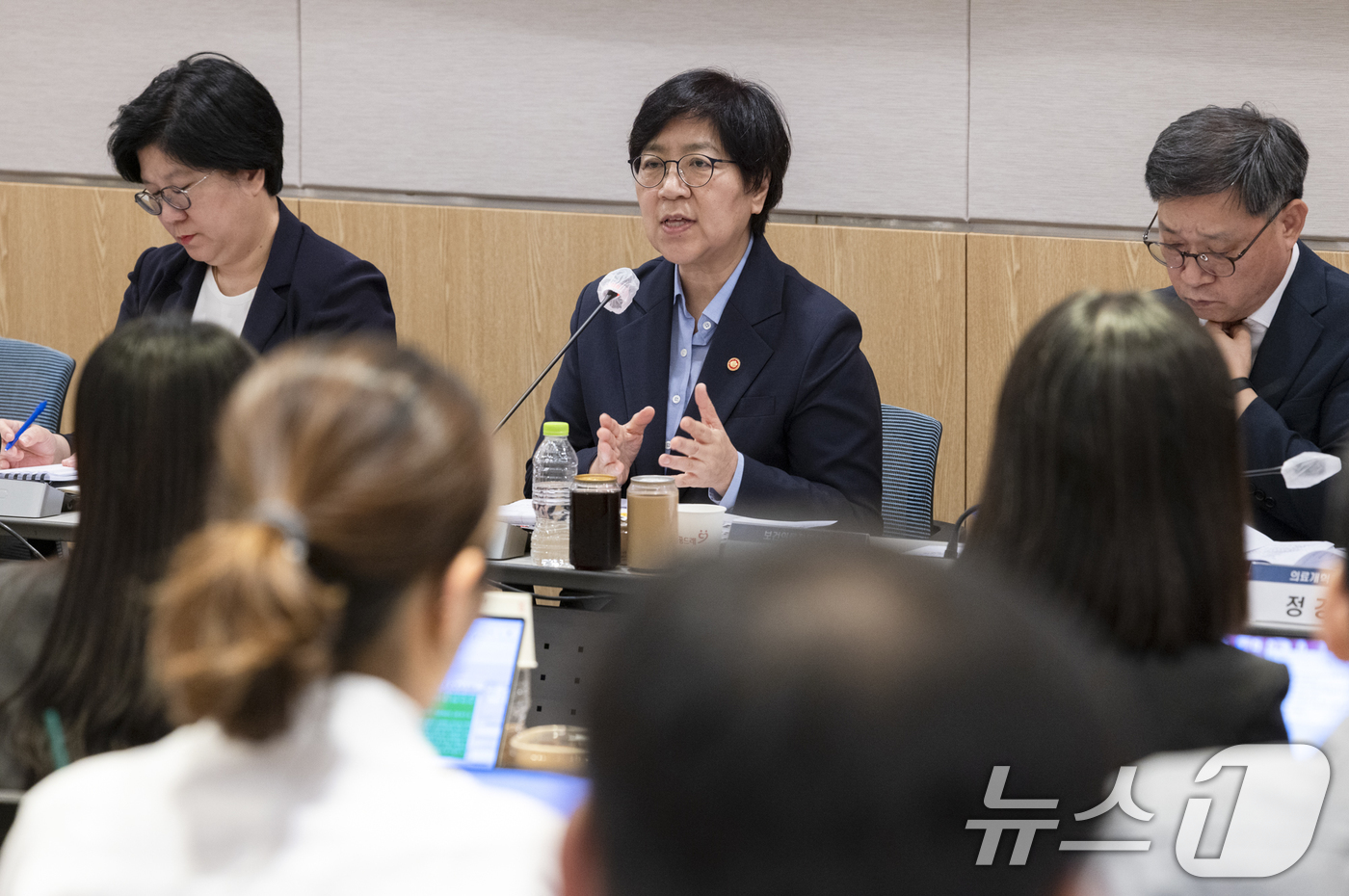 (서울=뉴스1) = 정은경 보건복지부 장관이 지난 22일 서울 영등포구 전경련회관에서 열린 출입기자단 정책간담회에서 발언하고 있다. (보건복지부 제공. 재판매 및 DB 금지) 20 …