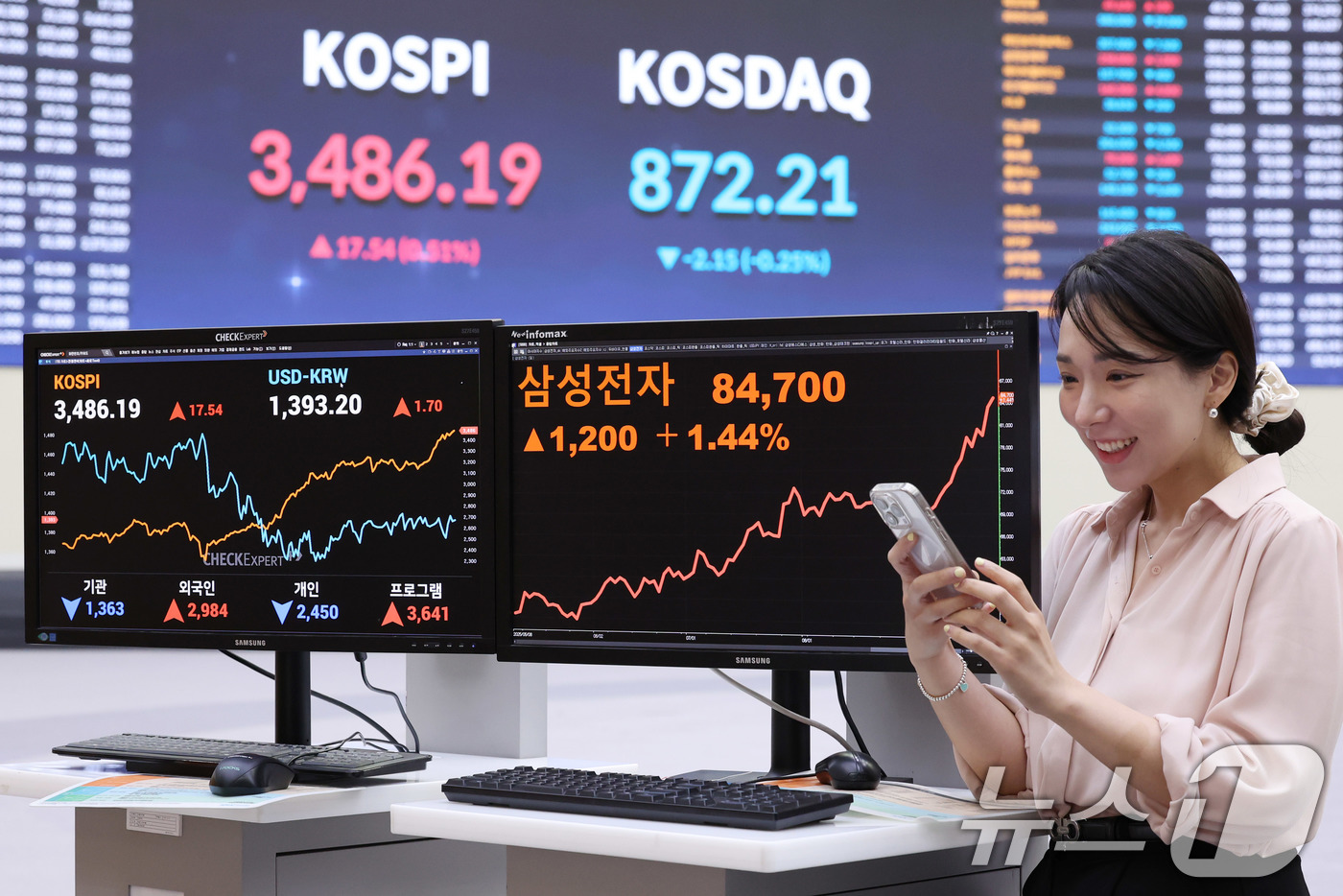 삼성전자, 연중 최고가 마감 - 뉴스1