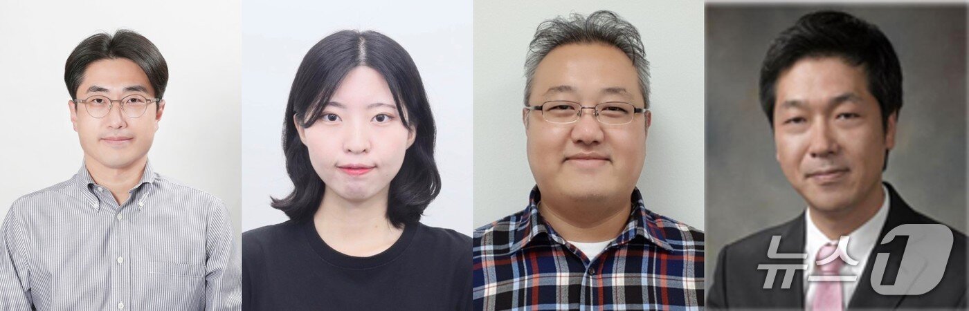 본문 이미지 - 왼쪽부터 강석주 UNIST 교수, 차현지 UNIST 연구원(제1저자), 안석훈 KIST 박사, 곽상규 고려대 교수.(UNIST 제공. 재판매 및 DB금지)/뉴스1