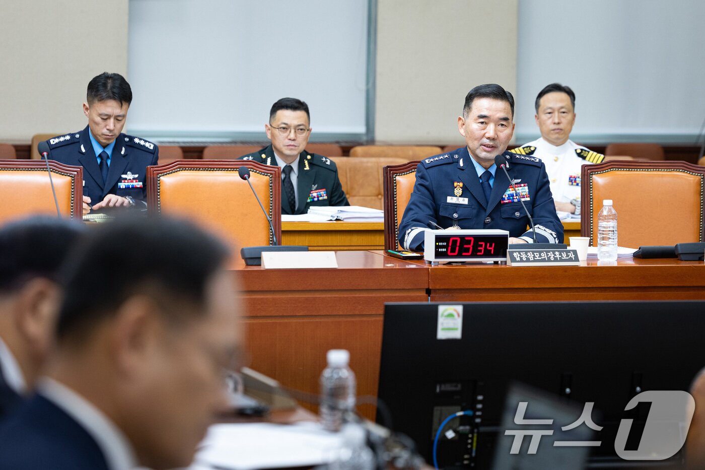 본문 이미지 - 진영승 합동참모의장 후보자가 24일 서울 여의도 국회에서 열린 국방위원회의 합동참모의장후보자 인사청문회에 출석해 의원 질의에 답하고 있다. 2025.9.24/뉴스1 ⓒ News1 유승관 기자