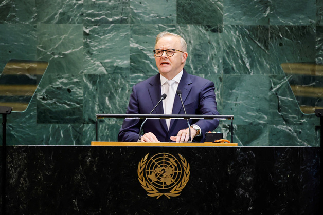 [포토] 연설하는 앤서니 알바니즈 호주 총리