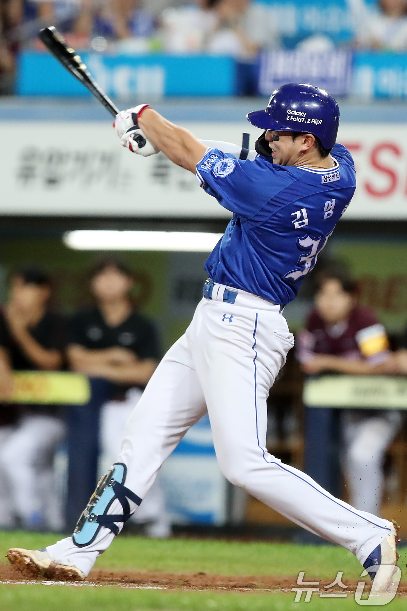 (대구=뉴스1) 공정식 기자 = 25일 오후 대구 수성구 삼성라이온즈파크에서 열린 프로야구 '2025 신한 SOL뱅크 KBO 리그' 키움 히어로즈와 삼성 라이온즈의 경기, 5회말 …