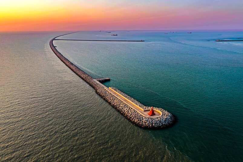 본문 이미지 - 이라크 알포 방파제.&#40;대우건설 제공&#41; / 뉴스1 ⓒ News1