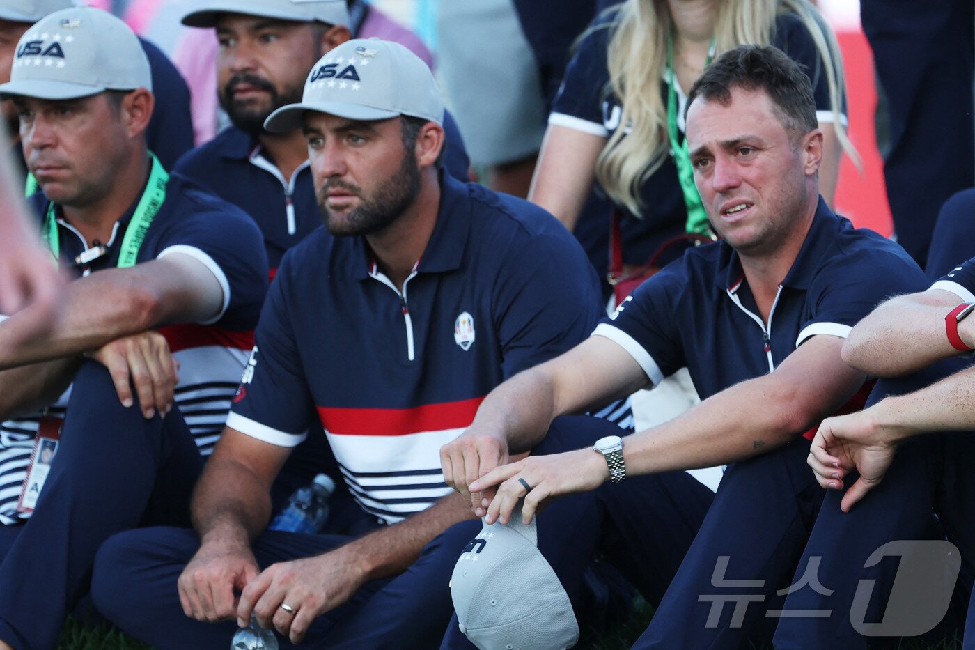 본문 이미지 - 라이더컵에 참가한 미국 대표팀 선수들.ⓒ AFP=뉴스1