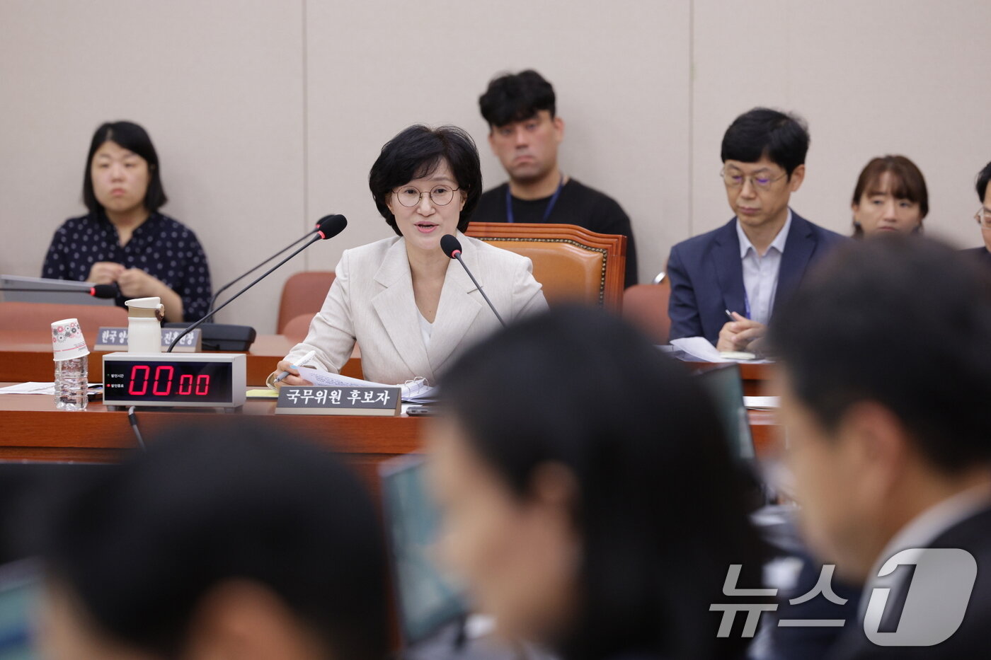 본문 이미지 - 원민경 여성가족부 장관 후보자가 3일 오전 서울 여의도 국회 여성가족위원회에서 열린 인사청문회에서 발언하고 있다. 2025.9.3/뉴스1 ⓒ News1 신웅수 기자