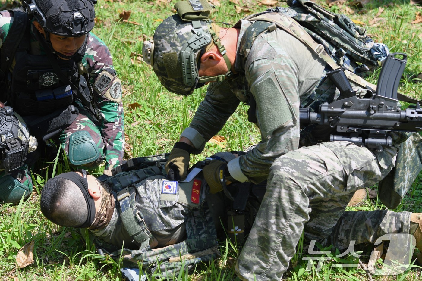 (서울=뉴스1) = 해병대는 지난 5일까지 인도네시아 자카르타 남부 자와바랏 일대에서 미국, 인도네시아 자카르타 남부 자와바랏 일대에서 미국, 인도네시아 등 다국적군과 함께 '25 …