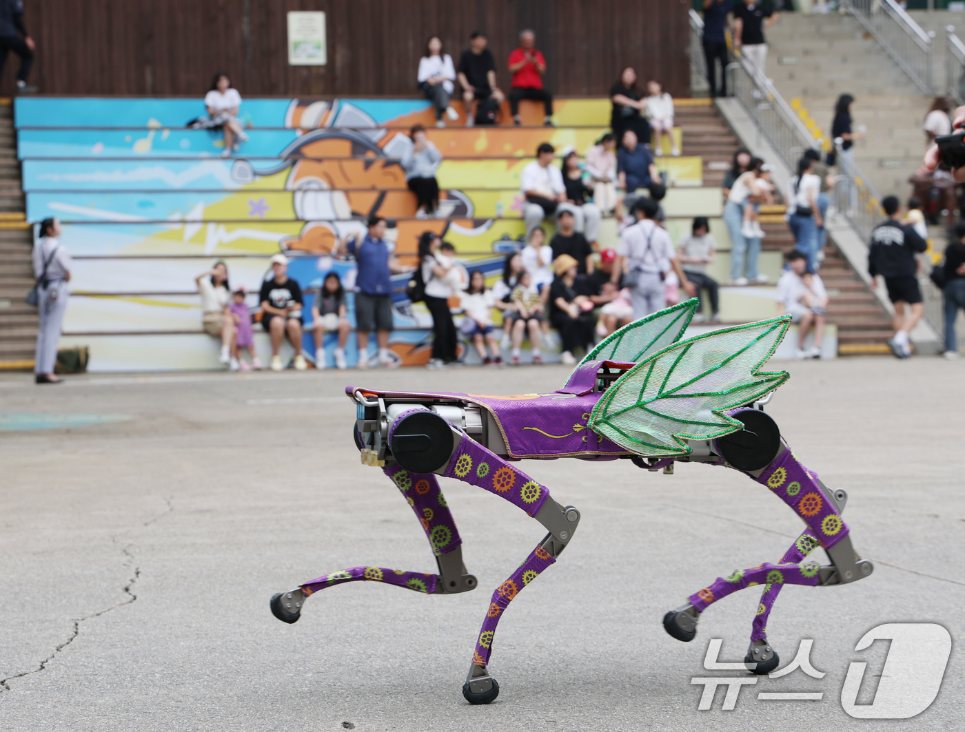 (용인=뉴스1) 김영운 기자 = 9일 오후 경기 용인시 처인구 에버랜드에서 가을축제 '에버랜드 오브 오즈(The Everland of OZ)' 기간 동안 열리는 '스마일리 펌킨 퍼 …
