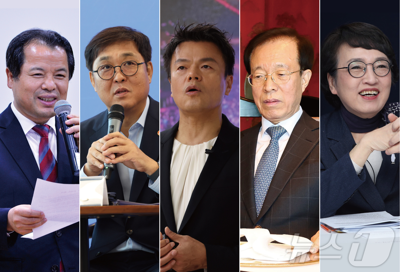 (서울=뉴스1) = 이재명 대통령은 9일 중앙선거관리위회 위원 후보에 위철환 변호사(왼쪽부터)를 지명했다. 대통령 직속 대중문화교류위원회 공동위원장에는 최휘영 문화체육관광부 장관과 …