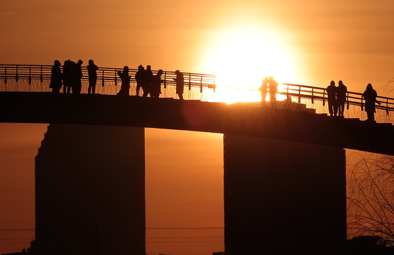 힘차게 떠오르는 병오년 첫 일출