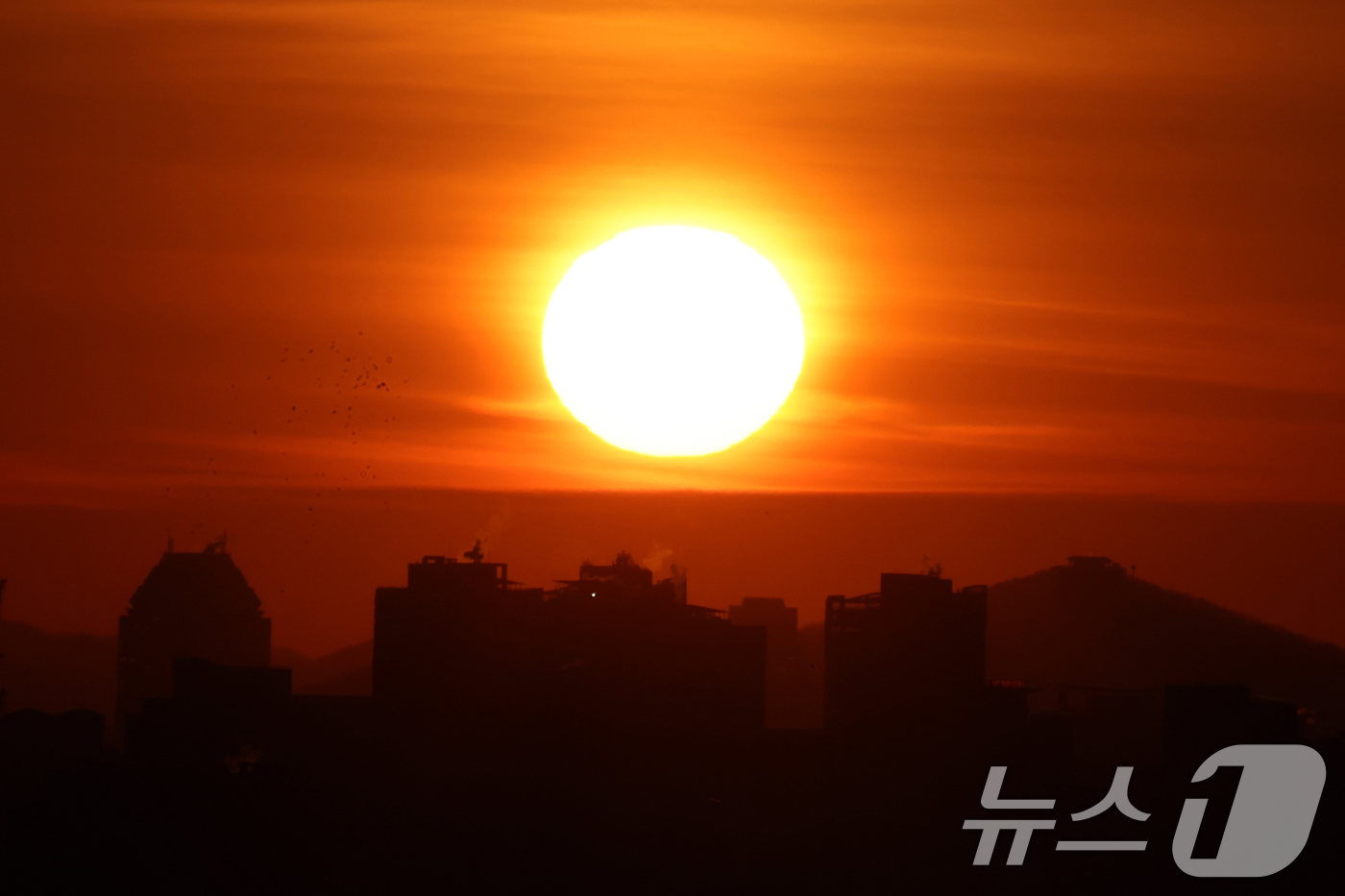 (서울=뉴스1) 황기선 기자 = 2026년 병오년(丙午年) 새해 첫 날인 1일 오전 서울 마포구 하늘공원에 올해 첫 해가 떠오르고 있다.   2026.1.1/뉴스1