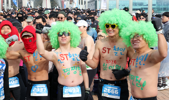 추위를 즐기며 달린다