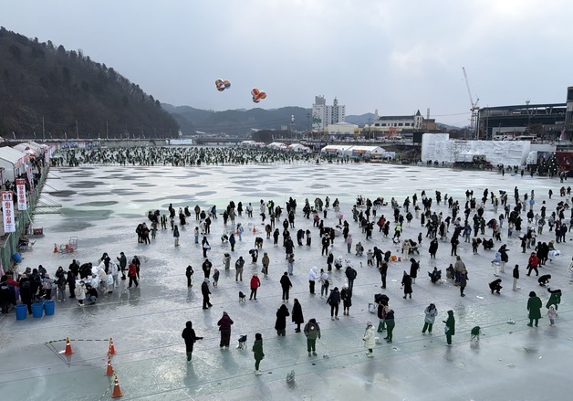 '아이도 아빠도 낚시에 푹'…산천어축제로 활기도는 화천군