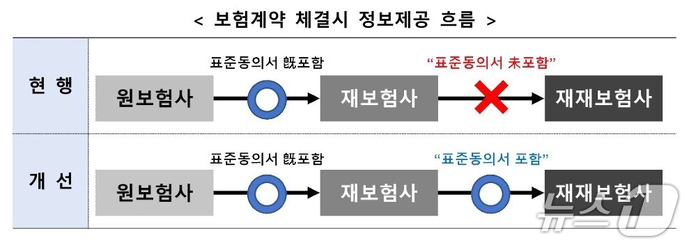 본문 이미지 - 보험계약 체결 시 정보제공 흐름/사진제공=금융감독원