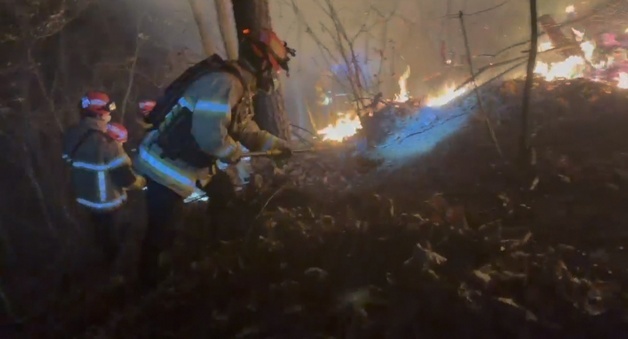 의성 산불 현장, 잔불 정리