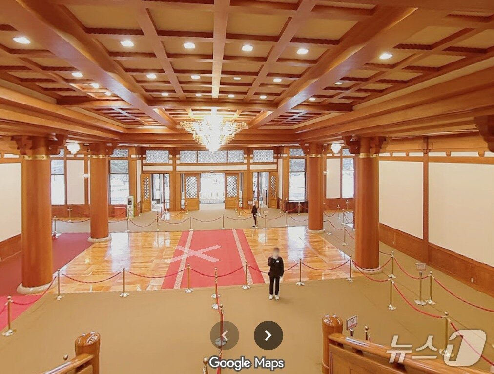 본문 이미지 - 구글 지도에 청와대 내부 모습이 그대로 노출돼 있다. (2026.01.11 구글 지도 갈무리)
