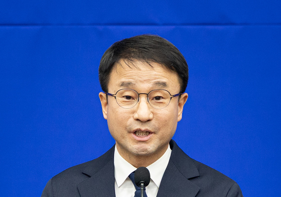 결선 투표 앞두고 정견 발표하는 한병도 민주당 원내대표 후보