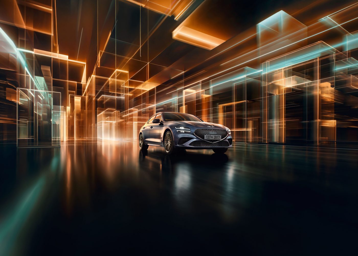 본문 이미지 - 12일 출시된 제네시스 럭셔리 스포츠 세단 'G70'의 신규 에디션 '그래파이트' 모습(자료사진. 제네시스 제공). 2026.01.12.