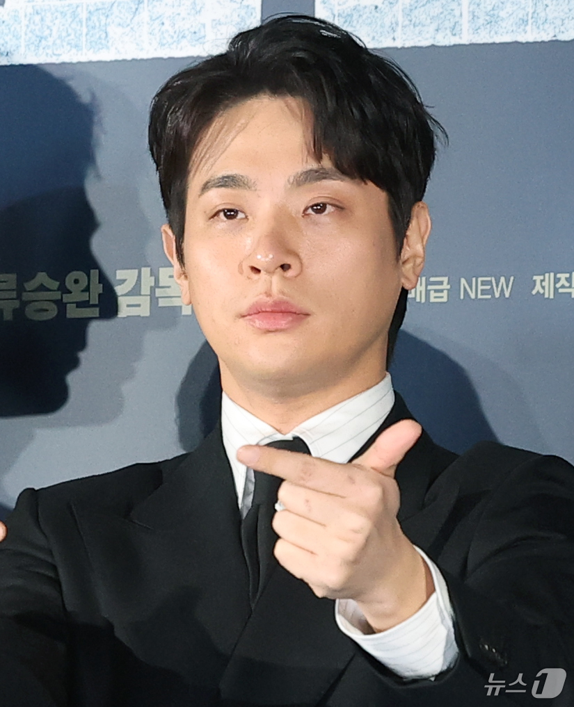 (서울=뉴스1) 권현진 기자 = 배우 박정민이 12일 서울 광진구 롯데시네마 건대입구에서 열린 영화 '휴민트‘(감독 류승완) 제작보고회에 참석해 포즈를 취하고 있다.'휴민트'는 비 …