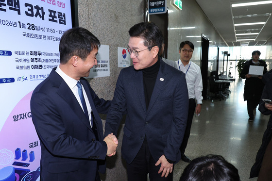 면담 마친 한병도·정원오