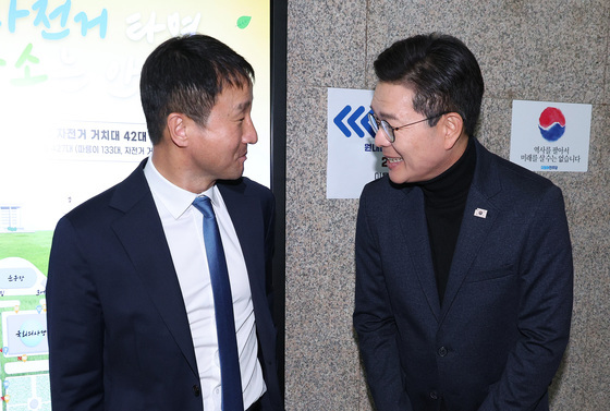 한병도 원내대표 면담하는 정원오