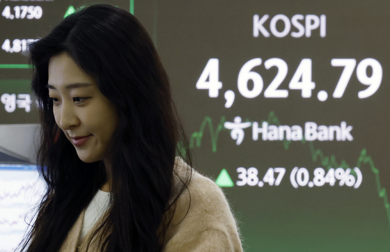 코스피, 0.84% 상승한 4624.79 마감