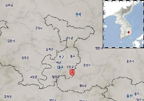 대구 인근서 규모 2.0 지진…기상청 "피해 없을 것"