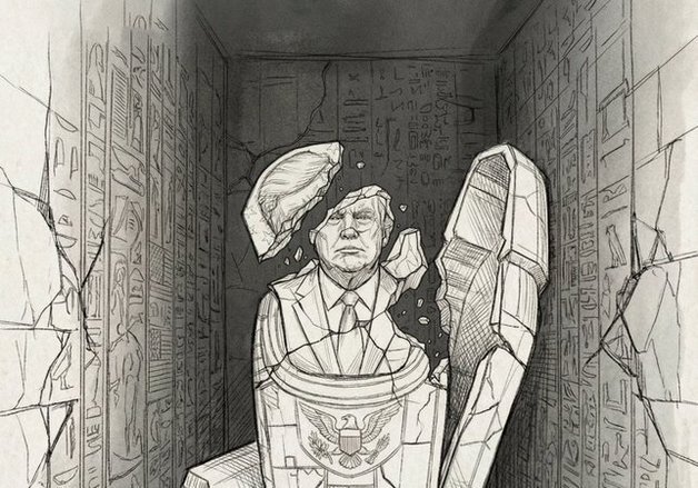 하메네이, 트럼프 석관 깨지는 사진 올리고 "교만의 절정…곧 몰락"