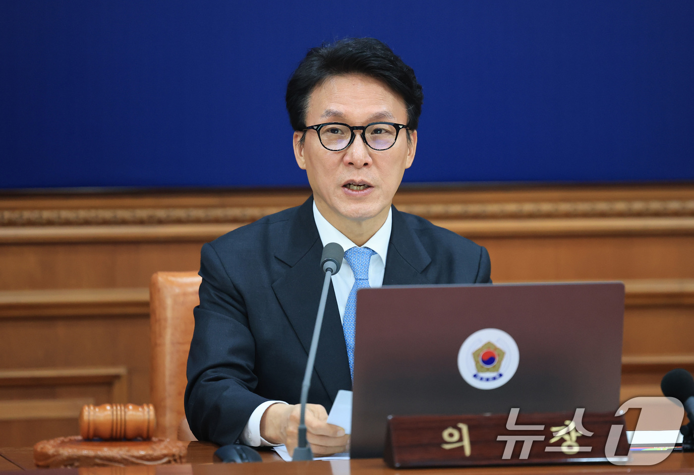 (서울=뉴스1) 임세영 기자 = 김민석 국무총리가 13일 서울 종로구 정부서울청사에서 열린 국무회의에서 모두발언을 하고 있다. 2026.1.13/뉴스1