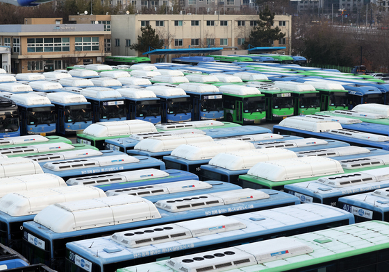 총파업 돌입한 서울 시내버스