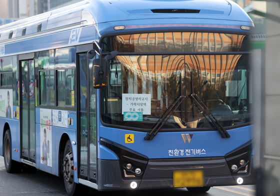 서울 시내버스 총파업으로 운행되는 셔틀버스