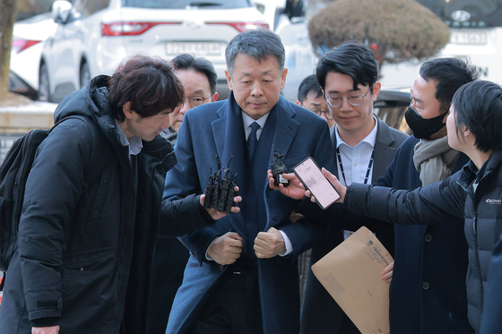 영장실질심사 출석하는 김광일 MBK 부회장 겸 홈플러스 대표