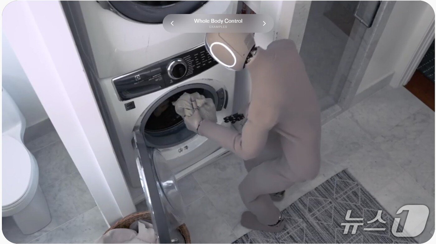 본문 이미지 - 가정용 휴머노이드 로봇 네오(NEO). 1X 테크놀로지 홈페이지 갈무리