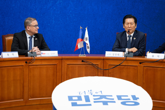 정청래 민주당 대표, 이반 얀차렉 주한체코대사 접견