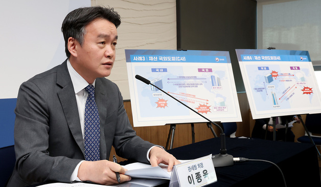 환율 안정 저해하는 불법 무역·외환거래 특별단속 발표하는 이종욱 관세청 차장