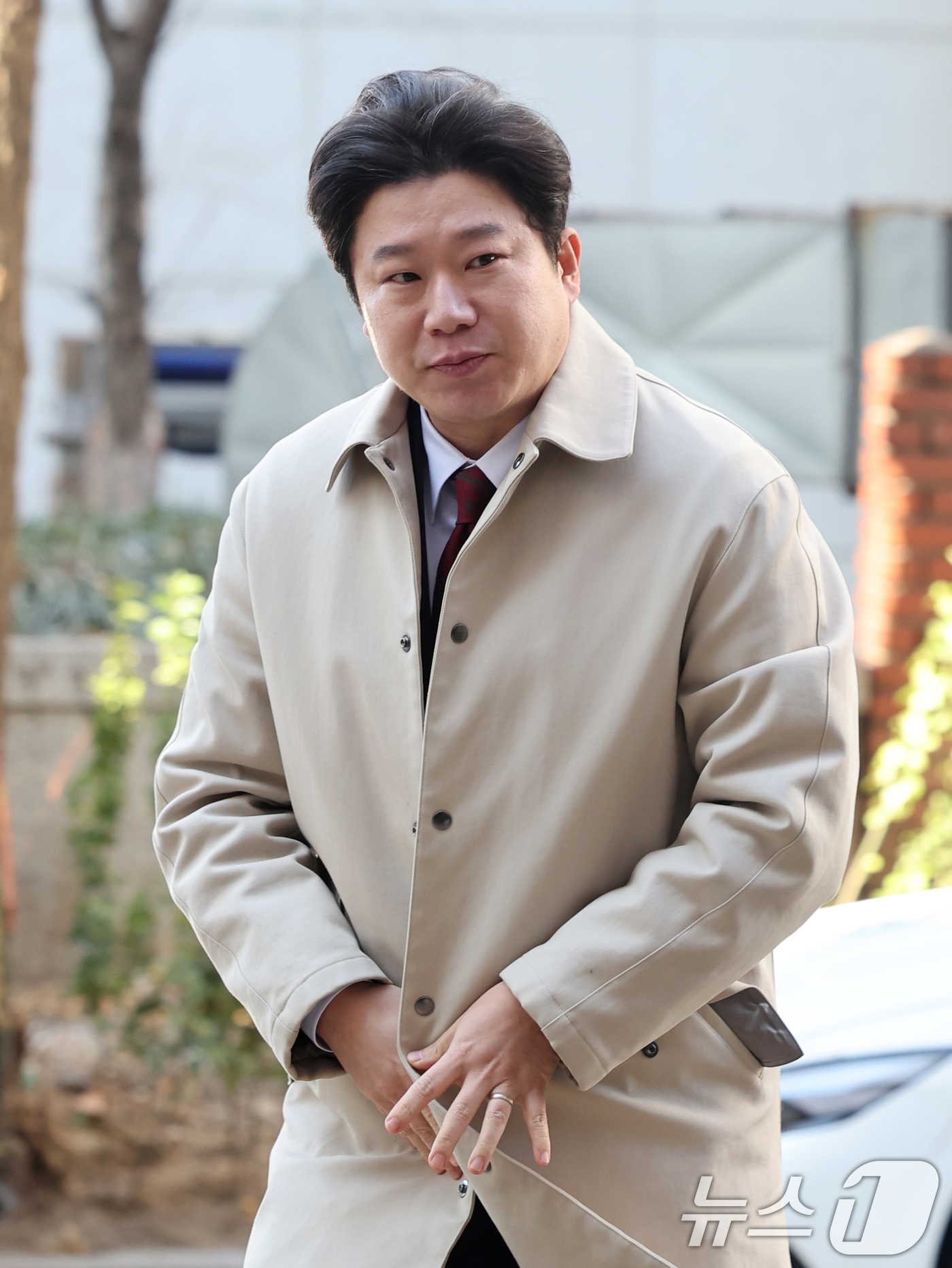 (서울=뉴스1) 황기선 기자 = 진종오 국민의힘 의원이 13일 오후 서울 마포구 서울경찰청 공공범죄수사대에서 김경 서울시의원의 '공천 헌금' 의혹과 관련한 고발인 신분으로 출석하고 …